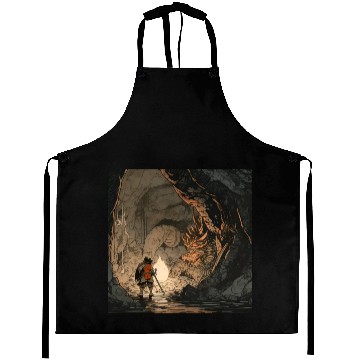 Discover Dragon sleeping in a cave Aprons