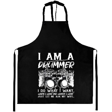 Discover Funny Drum Player Drummer Musician Drum Player Aprons