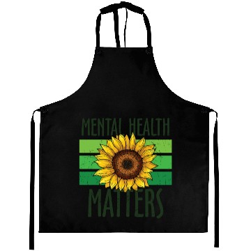 Discover Mental Health Matters Green Sunflower Aprons