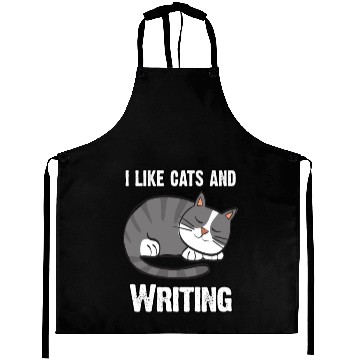 Discover I Like Cats And Write - Gift For Cat Lovers Aprons