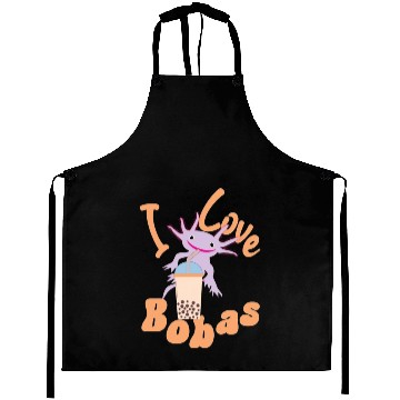 Discover boba axolotl Aprons