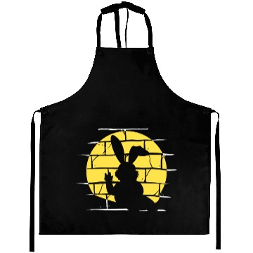 Discover Easter Metalhead Bunny Rock Music Rabbit Aprons