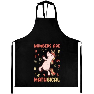 Discover Math Number Lovers Mathematics Unicorn Teacher Aprons