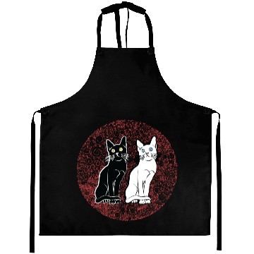 Discover Back & white cat's Aprons