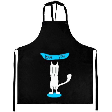 Discover love you I love cat Aprons