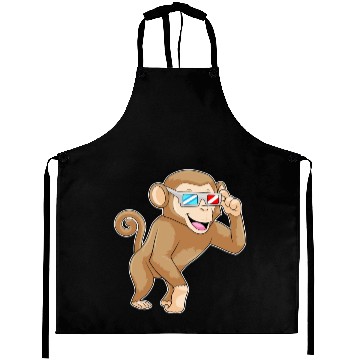 Discover Monkey With Glasses Funny Animal Aprons