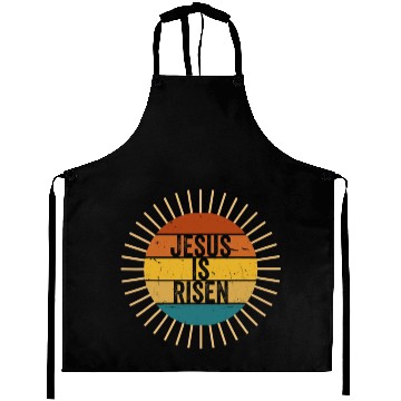 Discover Easter Christian He Is Risen Sun Resurrection Men Aprons