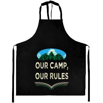 Discover Our Camp Our Rules Summer Wildlife Tropical Outdoo Aprons