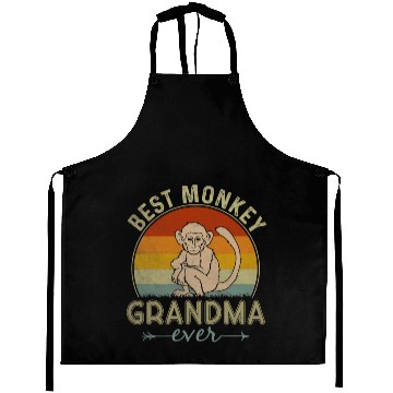 Discover Best Monkey Grandma Ever Funny Mothers Day Aprons
