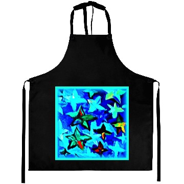 Discover Blue Starry Night Sky Painting. Buy Now Aprons