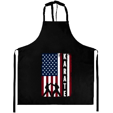 Discover Karate Vintage Us Flag Aprons