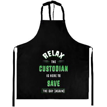 Discover School Janitor Cleaner Funny School Custodian Aprons