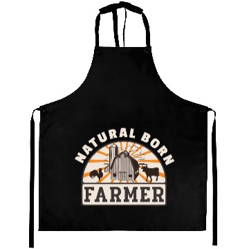 Discover Natural Born Farmer Funny Farmer Aprons