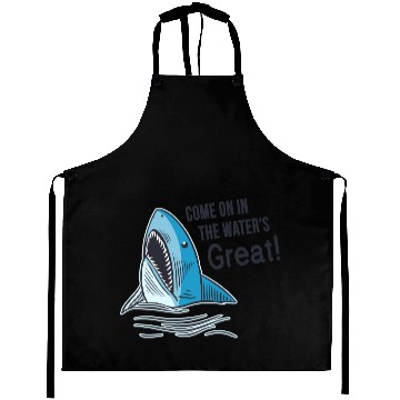 Discover Great White Shark Funny Saying Aprons