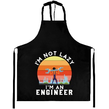 Discover I'm Not Lazy I'm Engineer Aprons
