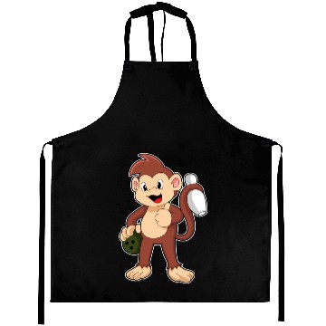 Discover Monkey At Bowling With Bowling Ball Aprons