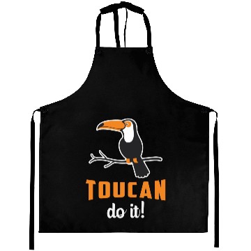 Discover Toucan Do It Bird Watcher Watching Retro Toucans Aprons