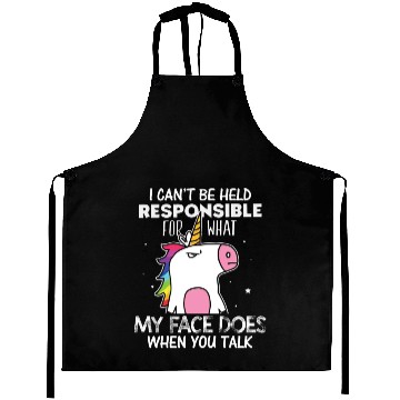 Discover Unicorns My Face Does When You Talk Aprons