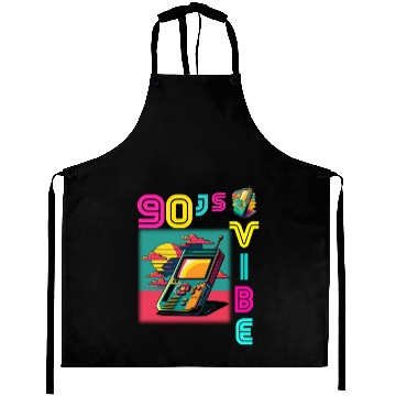 Discover 90s Vibe - I Love The 90s - Retro 90s Neon Aprons