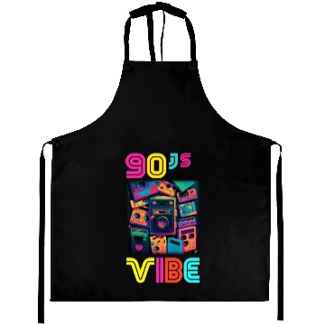 Discover 90s Vibe - I Love The 90s - Retro 90s Neon Aprons