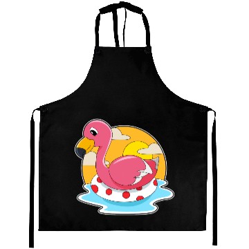 Discover Flamingo At Swimming With Lifebuoy Aprons