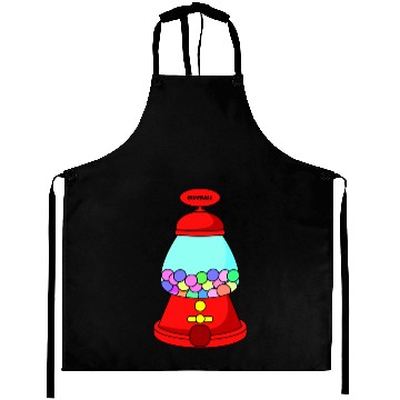 Discover Gumball Machine Candy Illustration Aprons