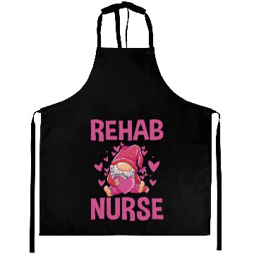 Discover Cute Rehab Nurse Gnome Design Physical Therapy Aprons