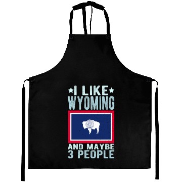 Discover Wyoming Flag US State Aprons