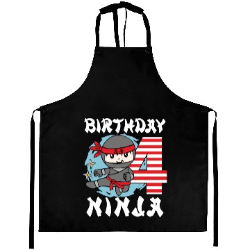 Discover 4th Birthday "Birthday Ninja" Boys Aprons