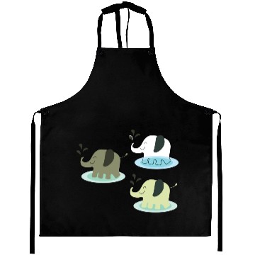 Discover Three elephants spraying water Aprons