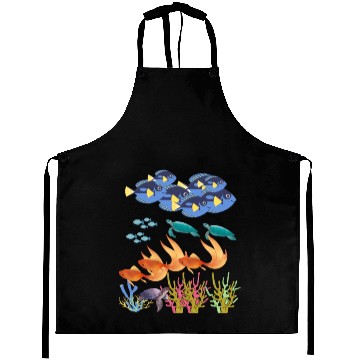 Discover fish design Aprons