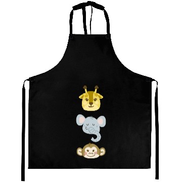 Discover Giraffe, Elephant, Monkey Aprons