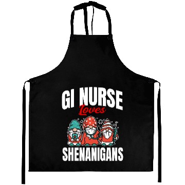 Discover Funny Gi Nurse Loves Shenanigans Irish St. Aprons