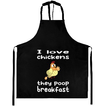 Discover I love chickens - chicken eggs breakfast Aprons
