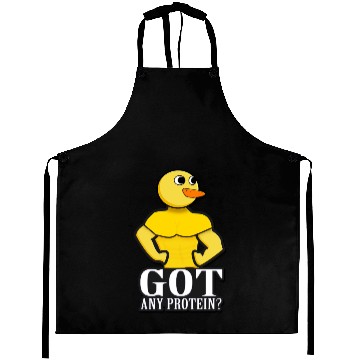 Discover 'Got any Protein?' - Duck Parody Design Aprons