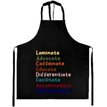 Discover Sped Teacher Caffeinate Advocate Laminate Educate Aprons