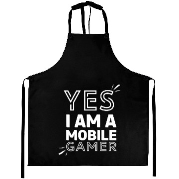 Discover 'Yes, I am a Mobile Gamer' - (White) Design Aprons