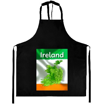 Discover Ireland Map Flag Aprons
