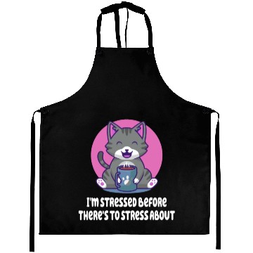 Discover Im Stressed Before Stress Introvert Nerd Antisocia Aprons