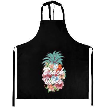 Discover Pineapple Flower Beach Vibes Aprons
