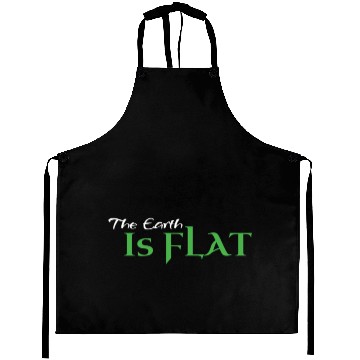 Discover Flat Earth Green Aprons