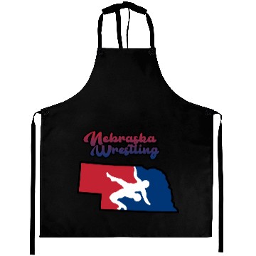 Discover Nebraska Wrestling (USA Colors) Aprons
