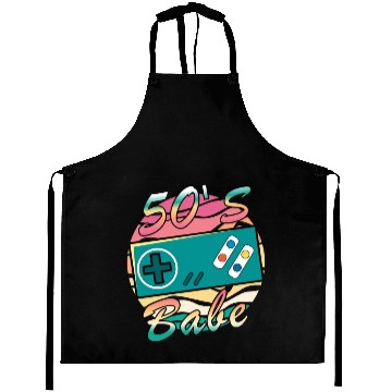 Discover Gamer Girl Babe Retro 50s 1950 Aprons