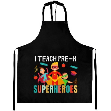 Discover i teach pre-k superheroes kindergarten Teacher Aprons
