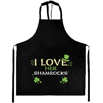 Discover I Love Her Shamrocks Aprons