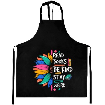 Discover Read Books Be Kind Stay Weird Aprons