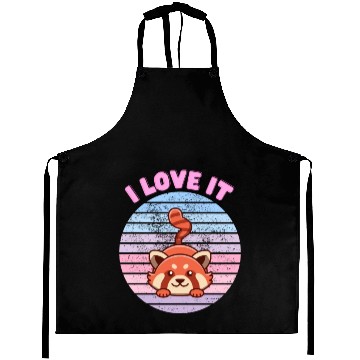 Discover i love it red pandas Aprons