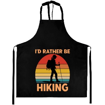 Discover Female Hiker Id Rather Be Hiking Aprons