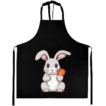 Discover Cute Little Bunny Glasses Rabbit Kids Easter Day Aprons