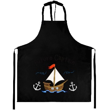 Discover Sailing Sailboat Future Captain Children Aprons